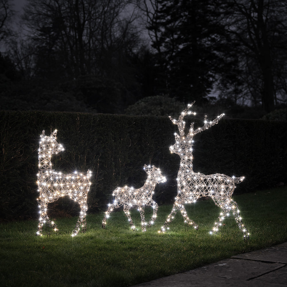 Dual LED Studley Light Up Reindeer Family