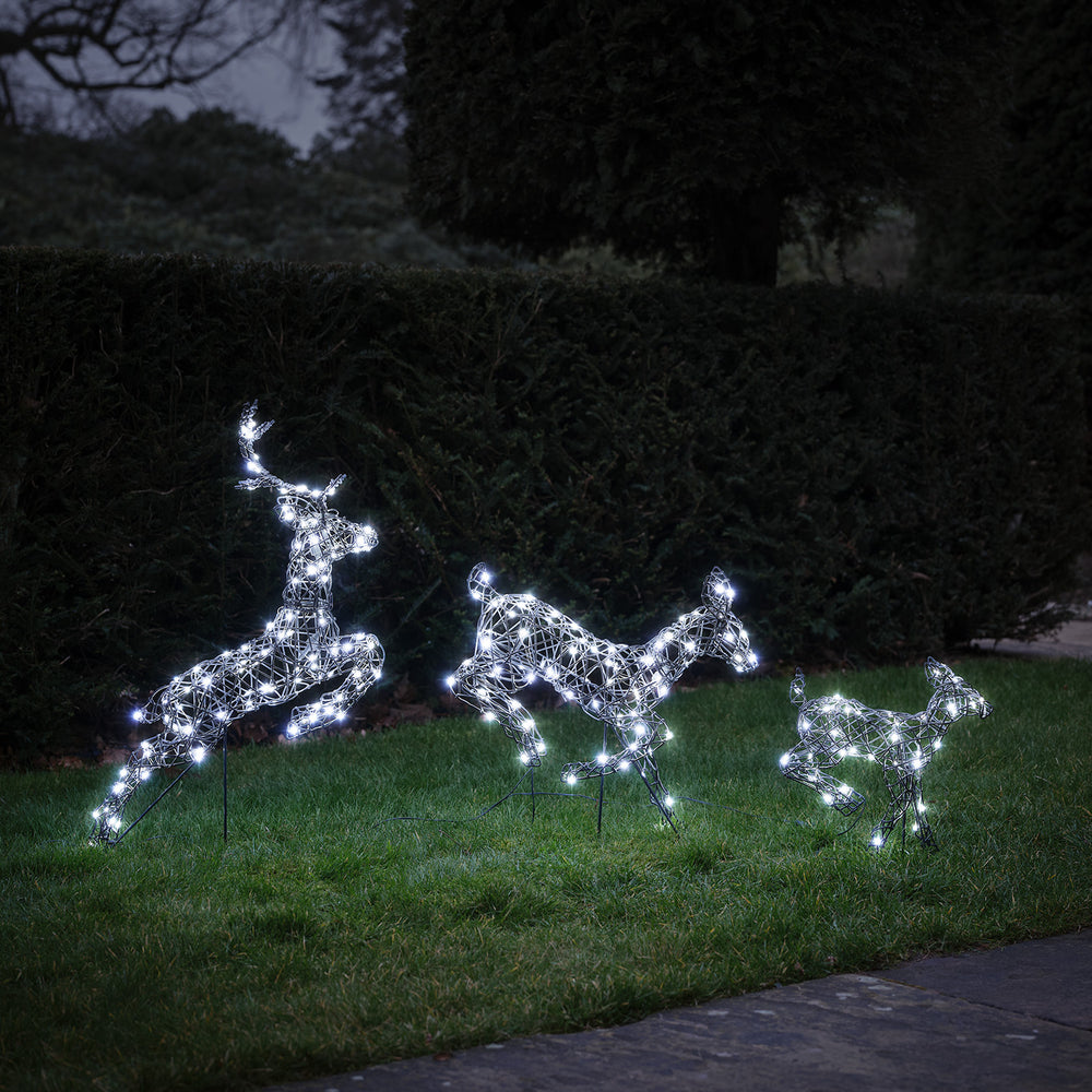 Harlow Leaping Light Up Reindeer Family