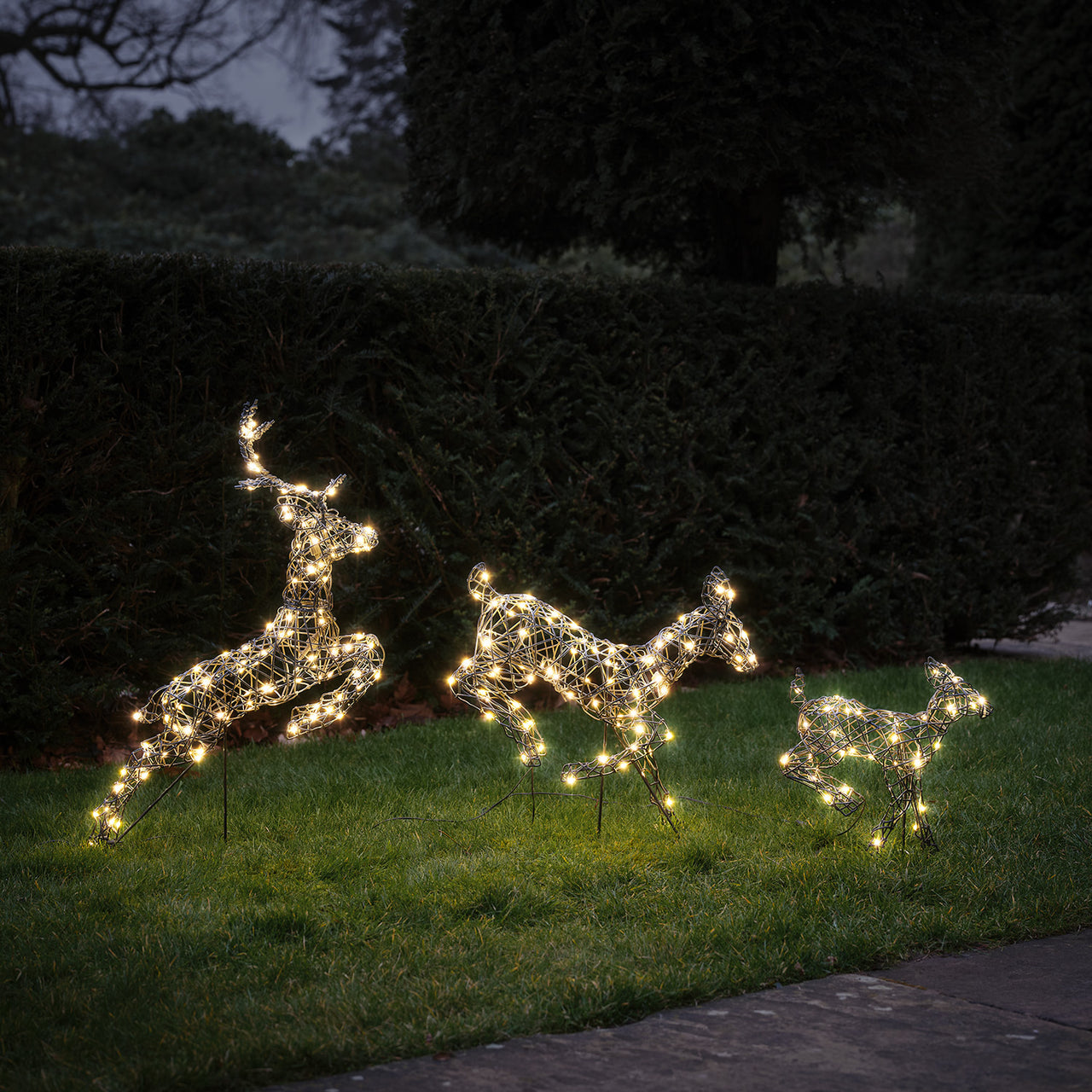 Harlow Leaping Light Up Reindeer Family