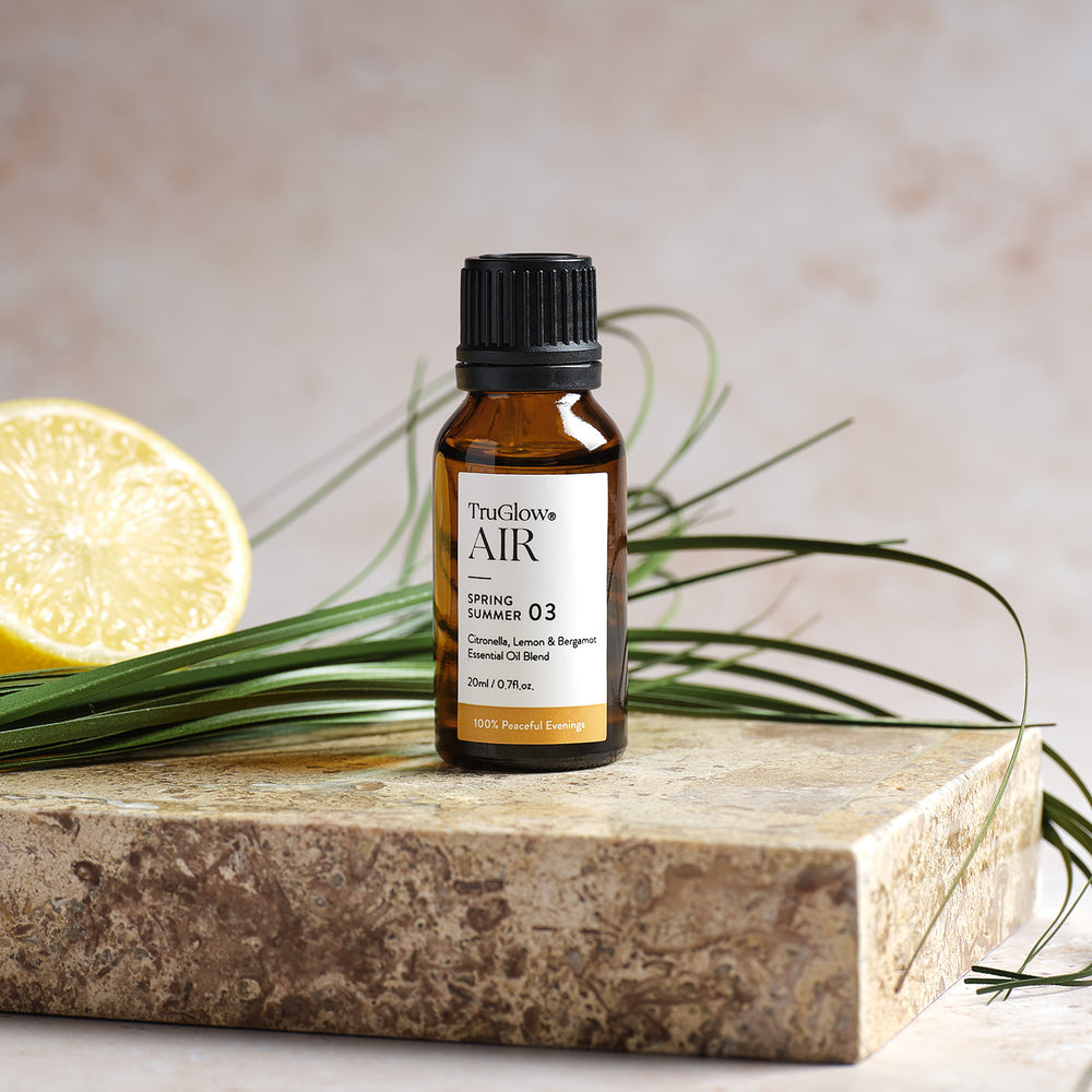 TruGlow AIR® Portable Candle Diffuser & Citronella, Bergamot & Lemon Diffuser Oil Bundle