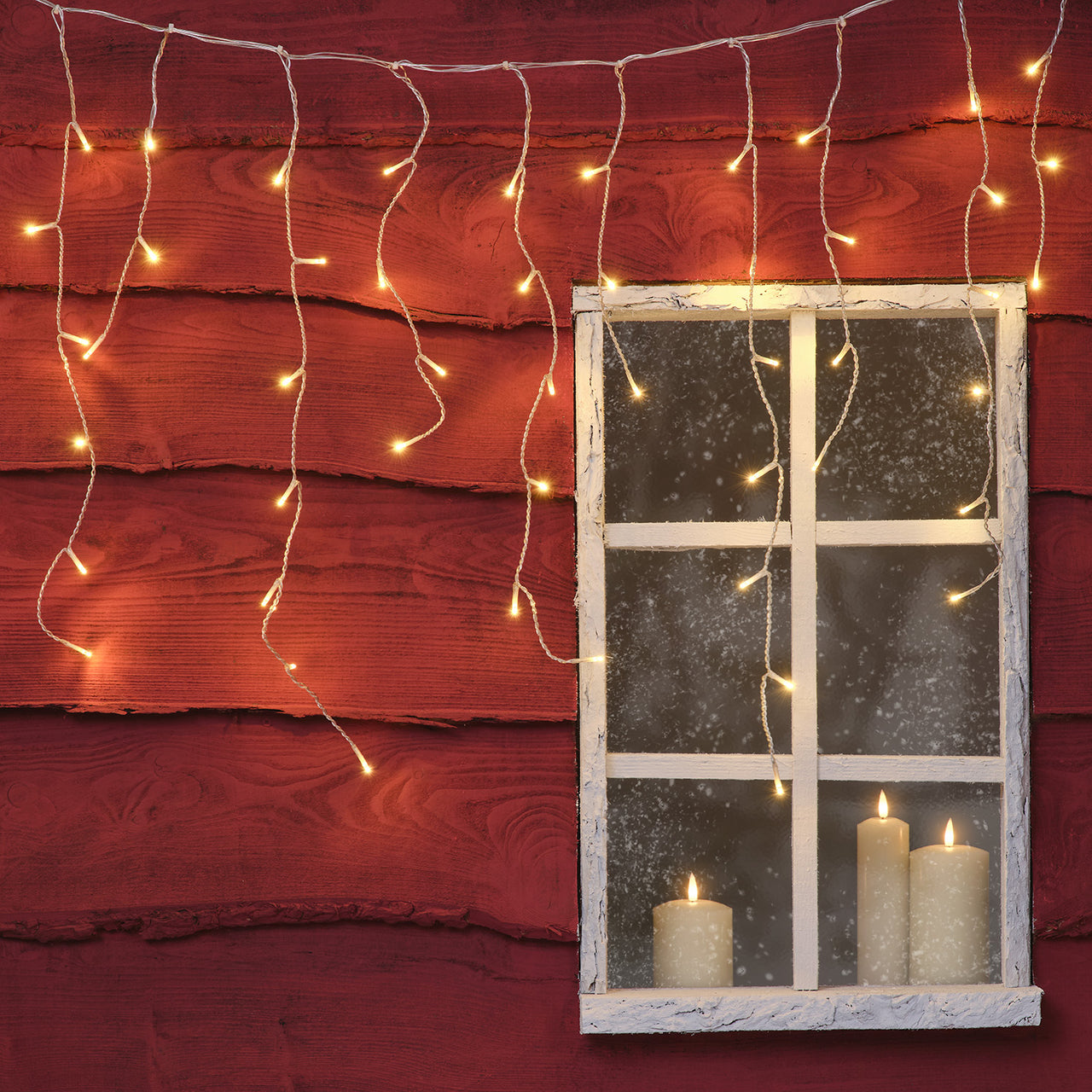 Essential Connect Warm White LED Icicle Lights