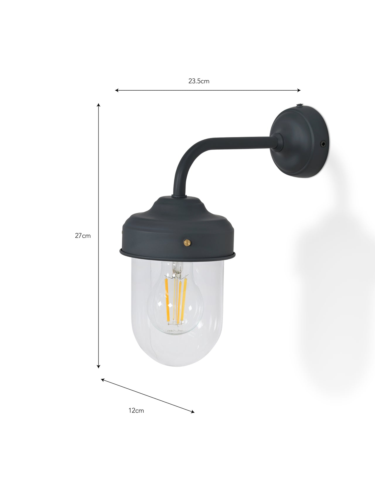 Thurlaston Barn Light Carbon Steel