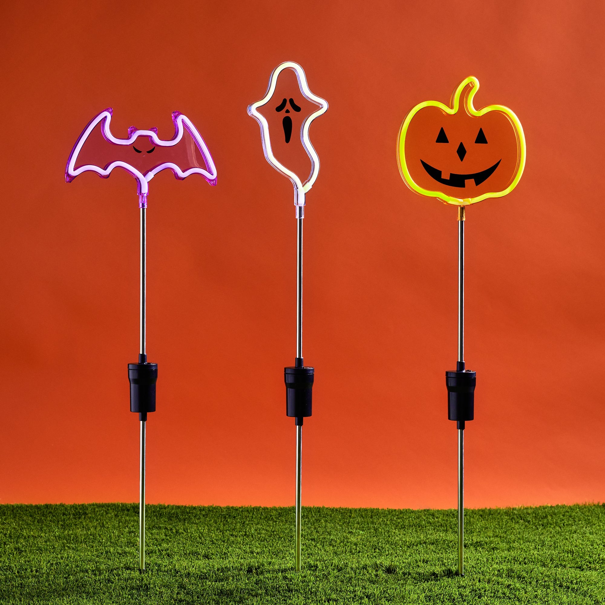 Fanhua-Halloween Pathway Lights, 7.54ft 3 Pack Candle Flame Orange Lights Outdoor With Timer - View #5