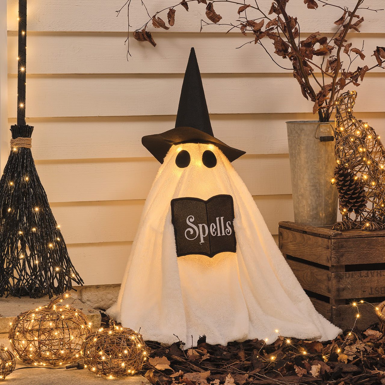 Wanda the Witch Ghost Outdoor LED Halloween Figure