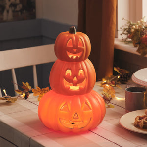 Stacked Pumpkin LED Outdoor Halloween Decoration