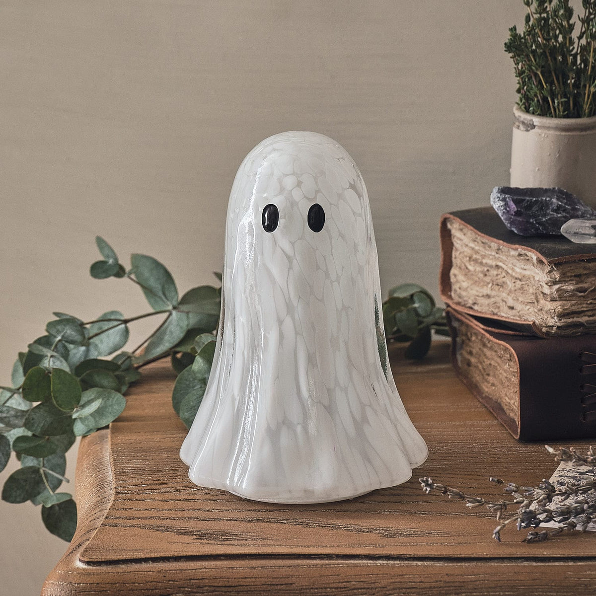 Gertie the Ghost Large Confetti Glass LED Halloween Decoration