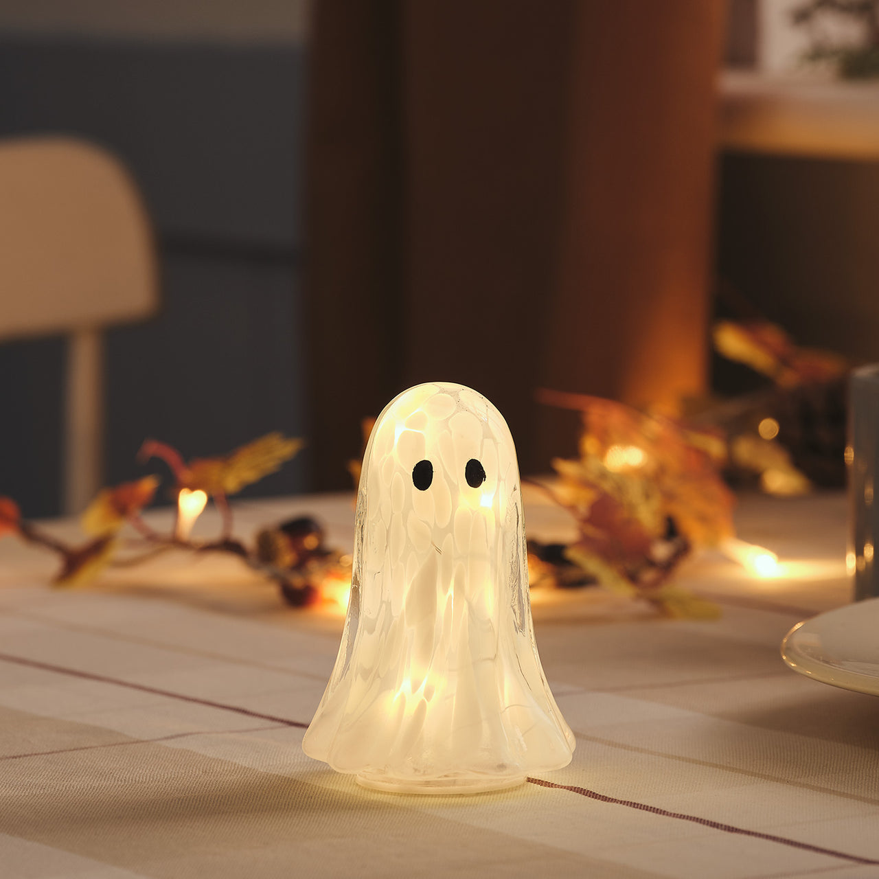 Gertie the Ghost Confetti Glass LED Halloween Decoration