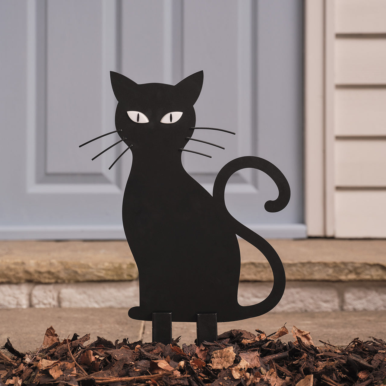 Always Watching Caleb Cat with LED Eyes Outdoor Halloween Silhouette Stake Light