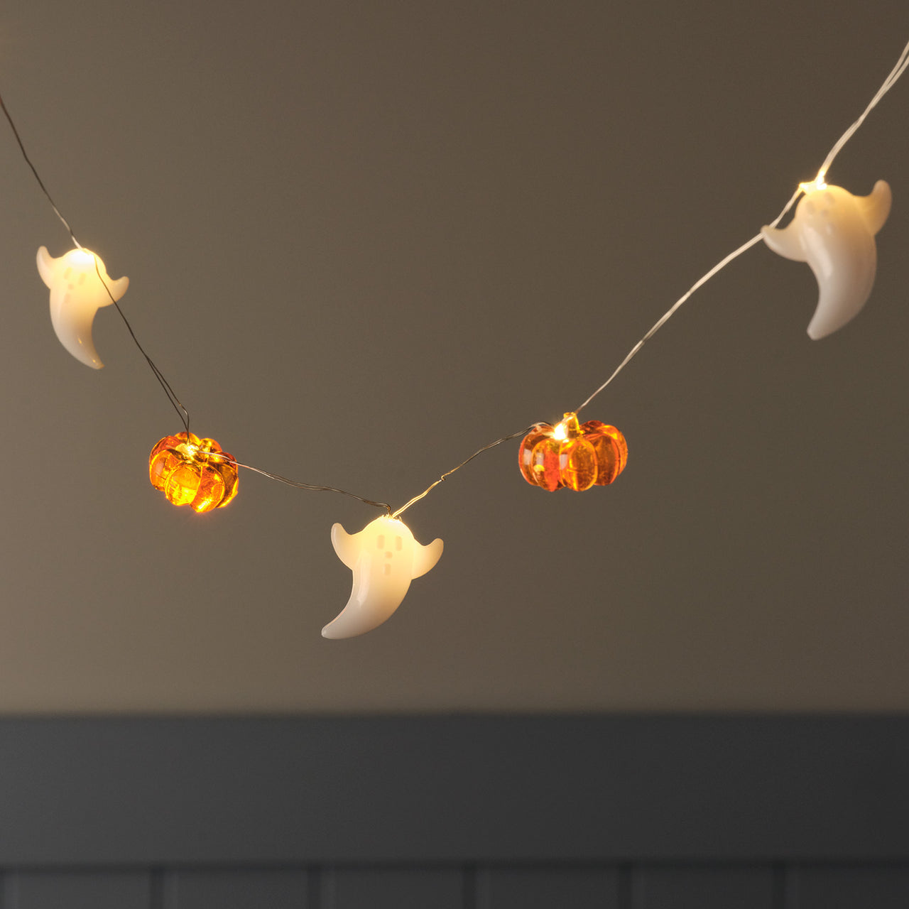 20 Ghost & Pumpkin Halloween Micro LED Fairy Lights