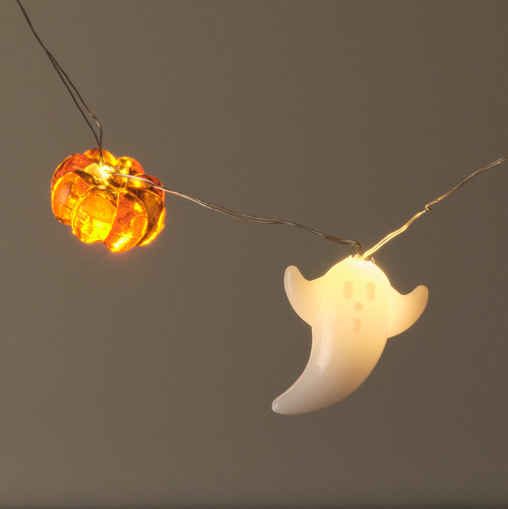 20 Ghost & Pumpkin Halloween Micro LED Fairy Lights