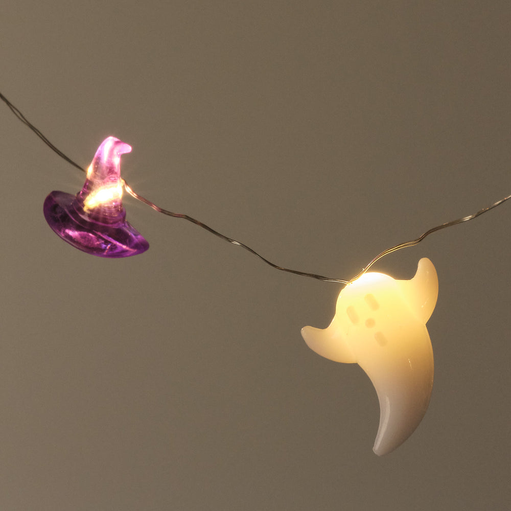 20 Ghost & Witch Hat Halloween Micro LED Fairy Lights