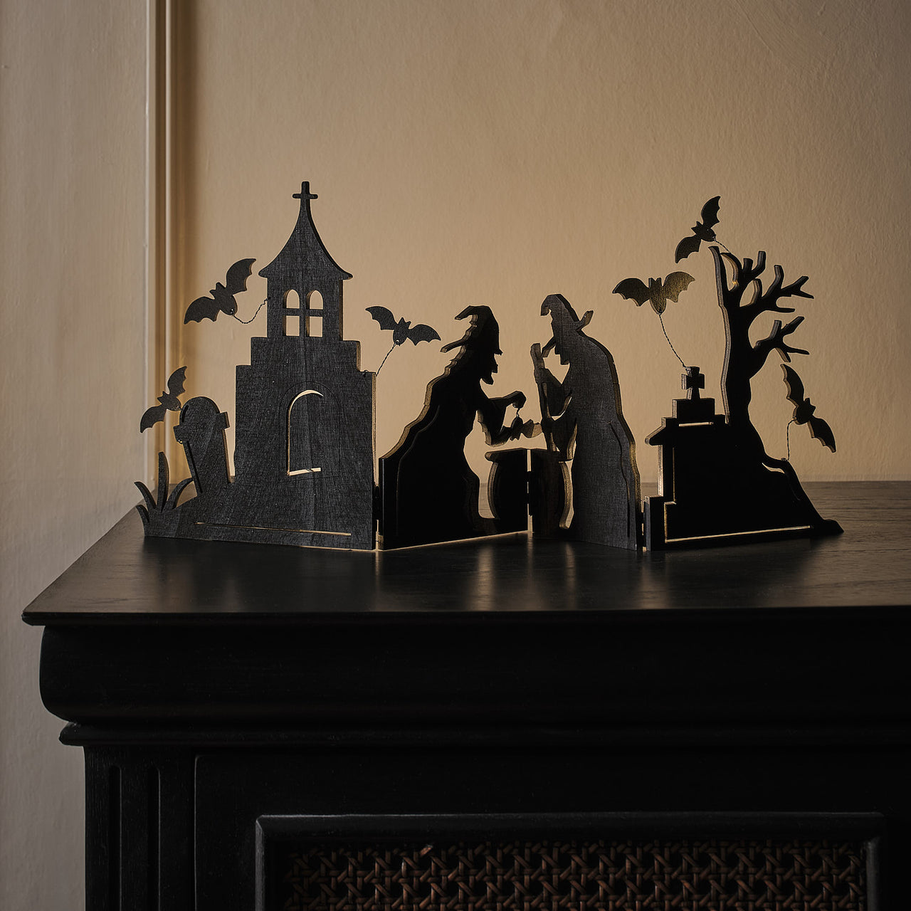 Toil & Trouble LED Witch Halloween Window Decoration