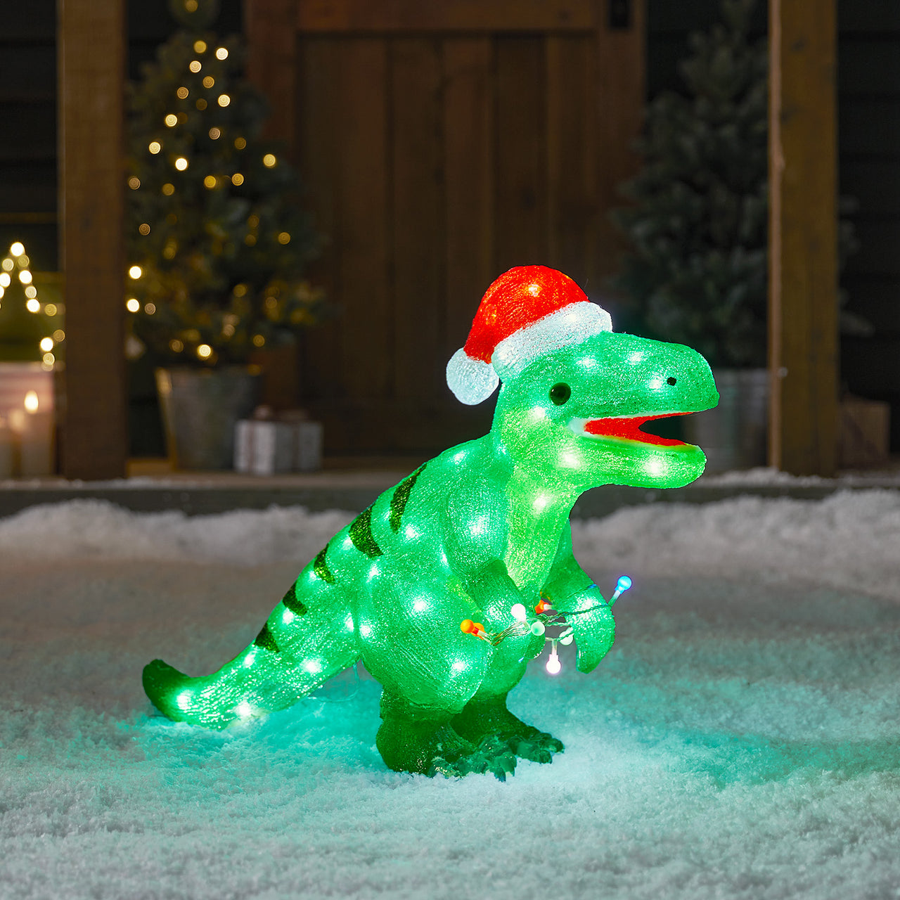 47cm Dinosaur Outdoor Christmas Figure