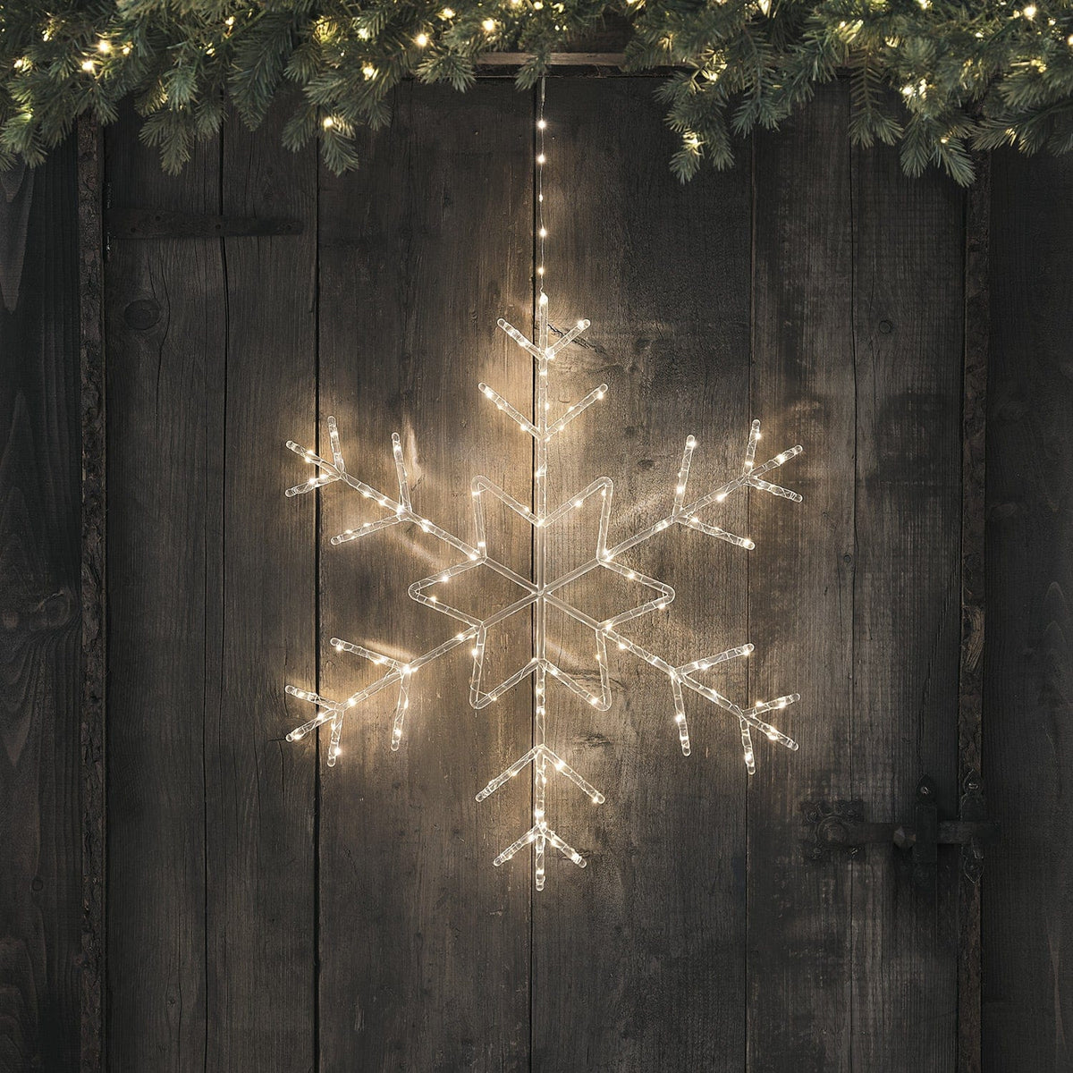 60cm Acrylic Snowflake Micro LED Hanging Light UK