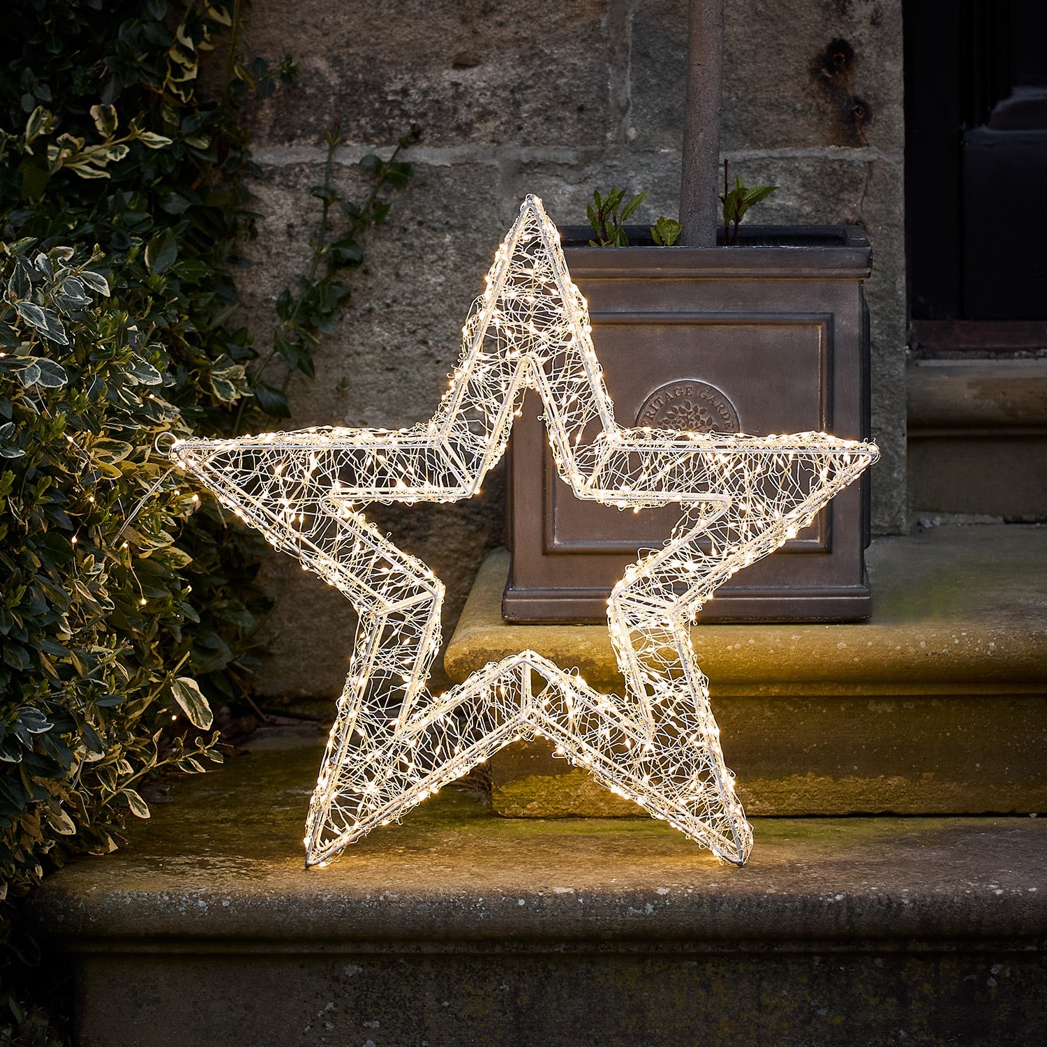 38cm Wire Wrapped 3D LED Star Light – Lights4fun.co.uk