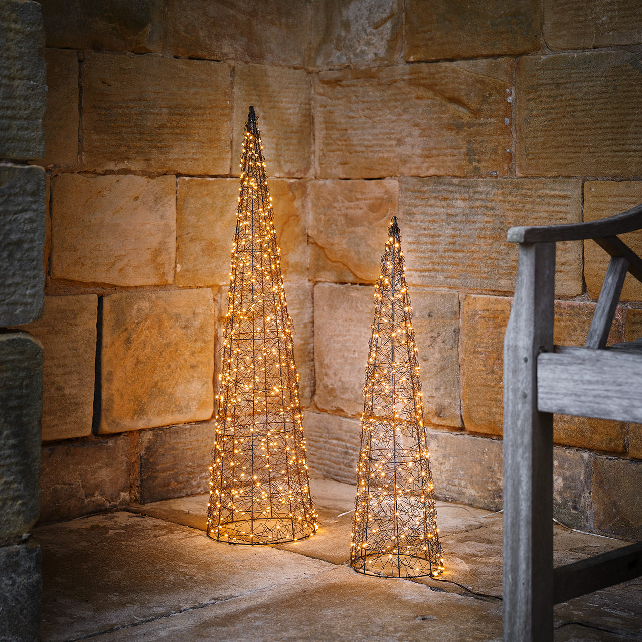 80cm Warm White Micro LED Wire Cone