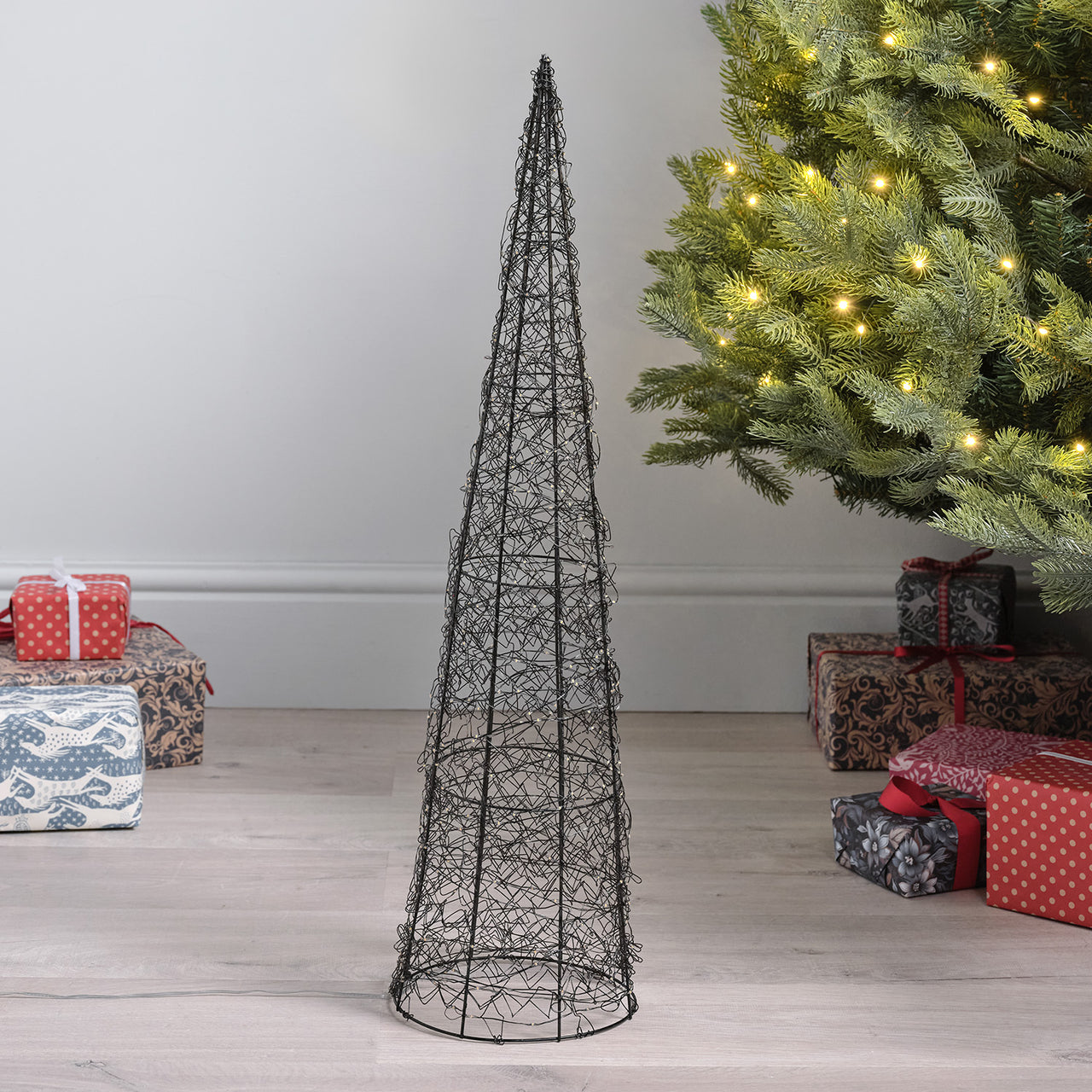 80cm Warm White Micro LED Wire Cone