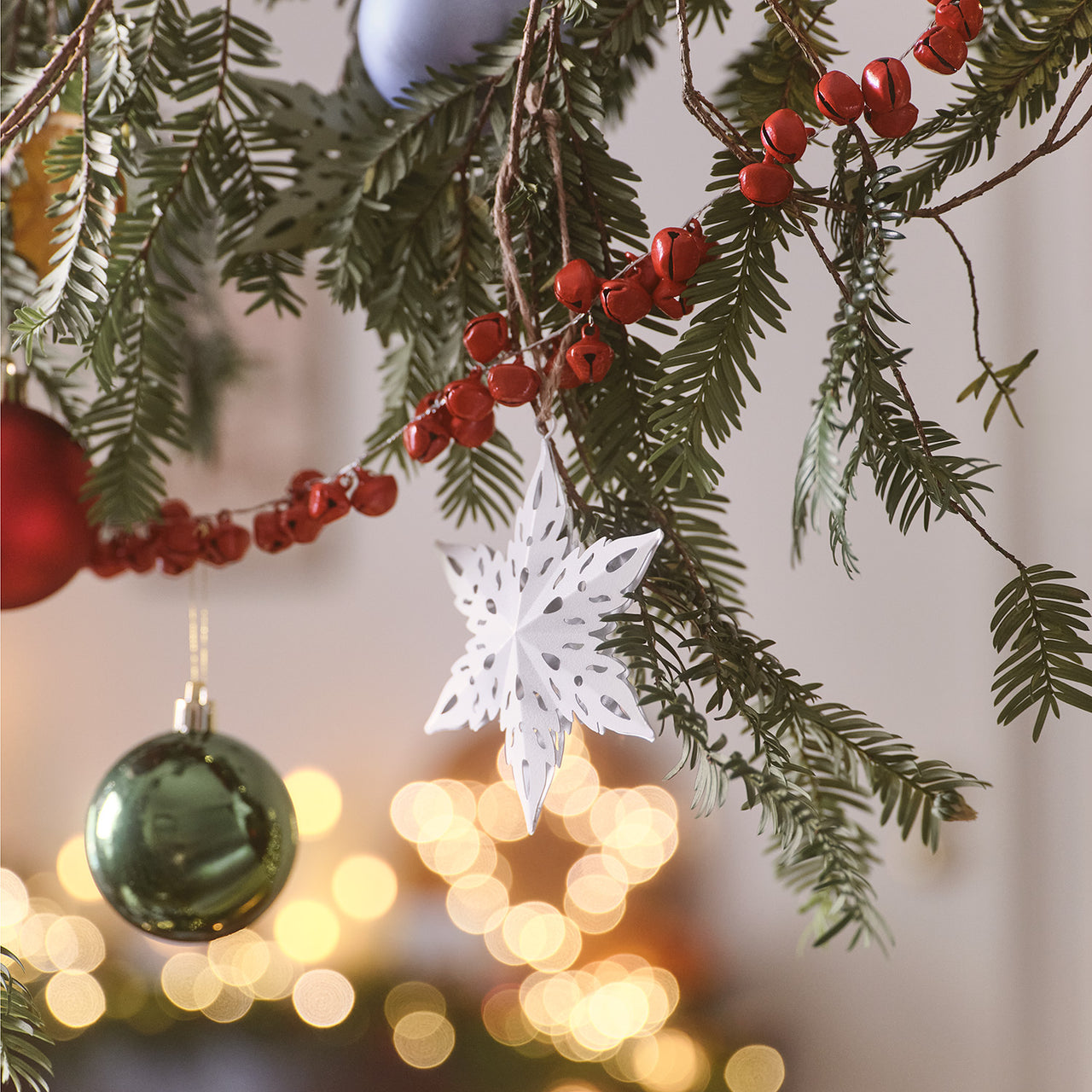 Red Bell Christmas Garland
