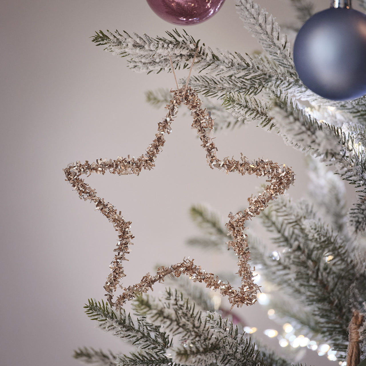 Sparkly Hanging Star Christmas Decoration