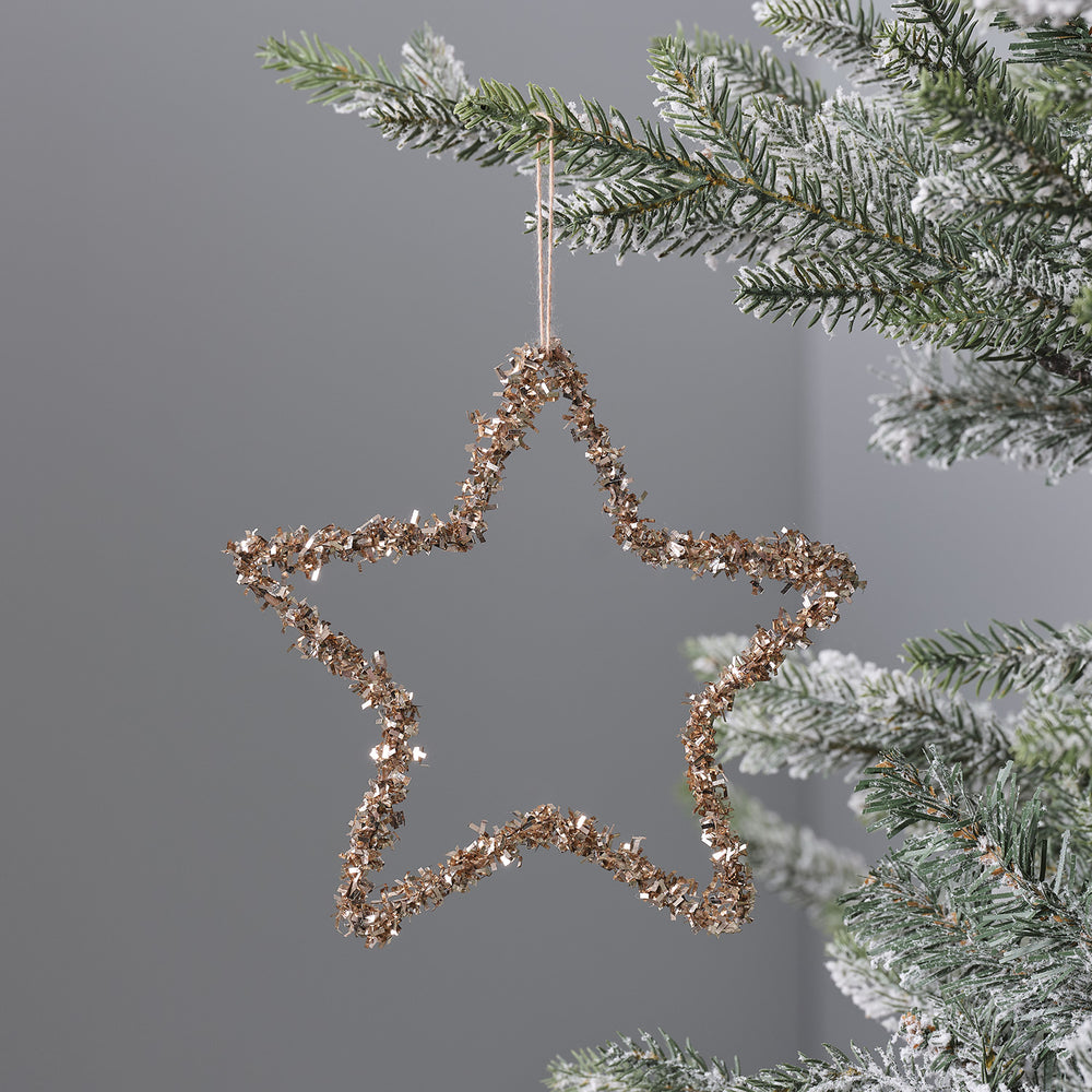 Sparkly Hanging Star Christmas Decoration