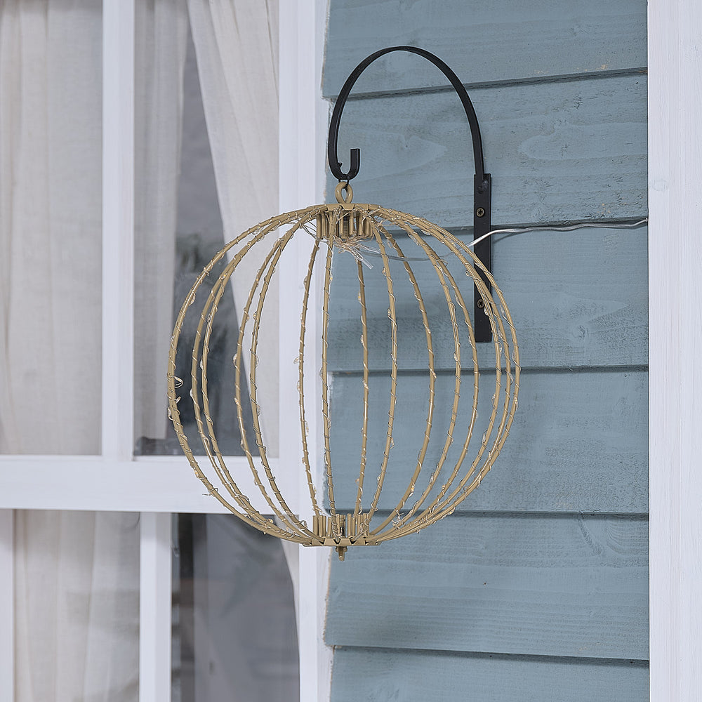 28cm Twinkling Gold Micro LED Hanging Outdoor Ball Decoration