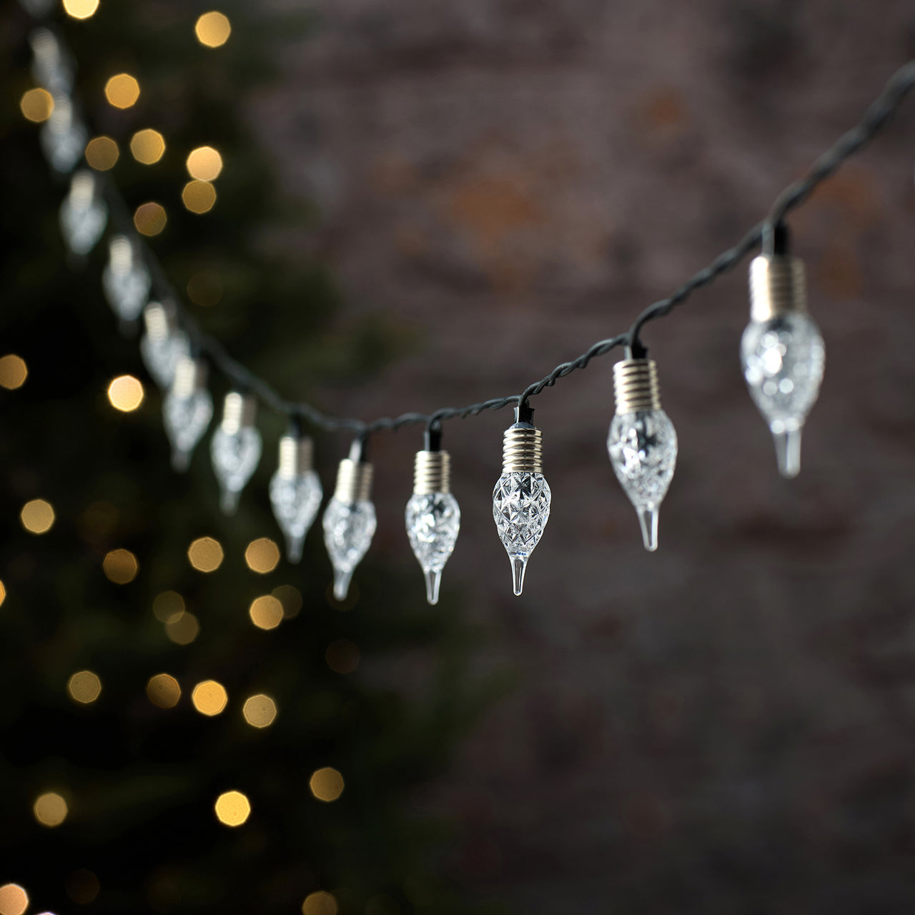 Vintage Pear Drop LED Twinkle Effect String Lights
