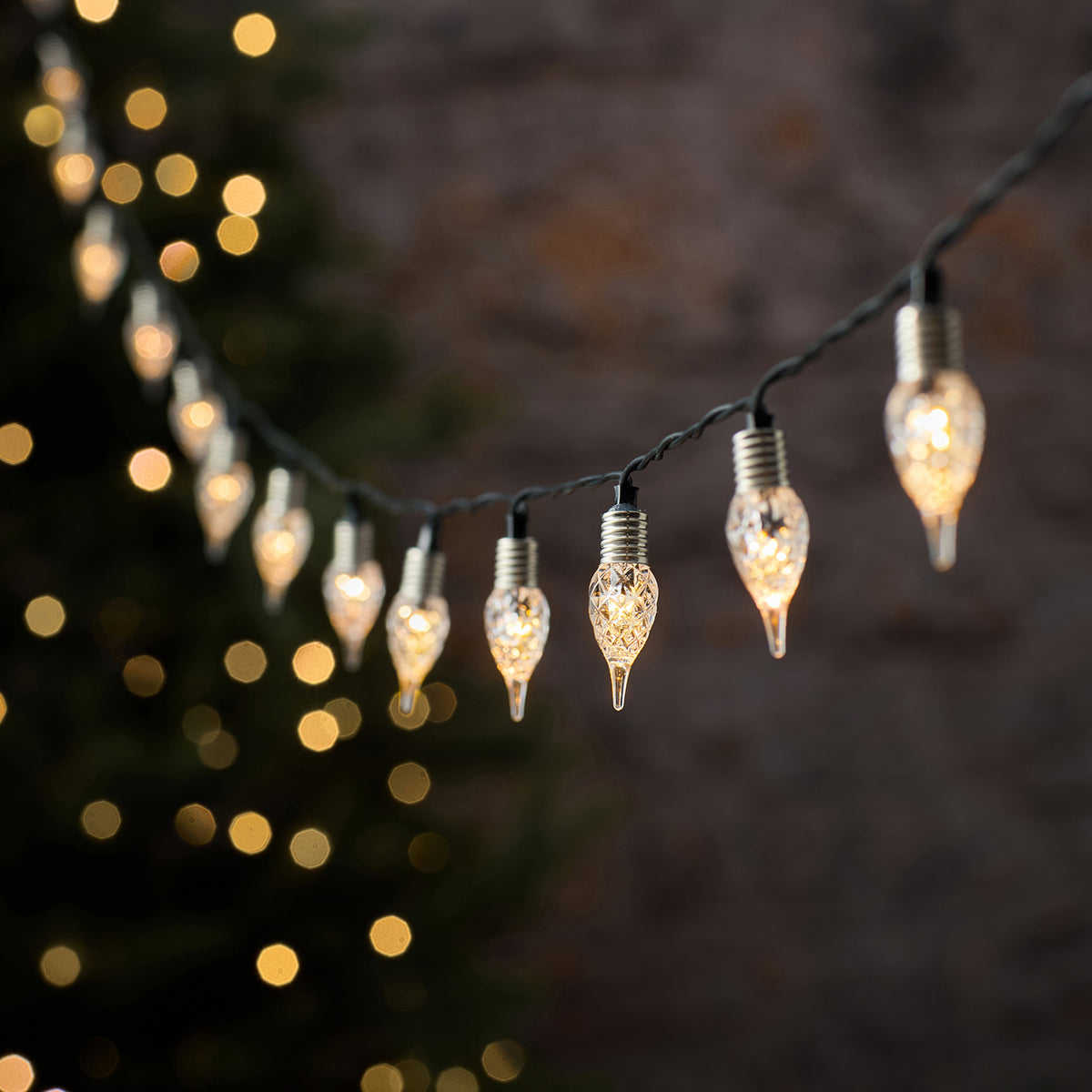 Vintage Pear Drop LED Twinkle Effect String Lights