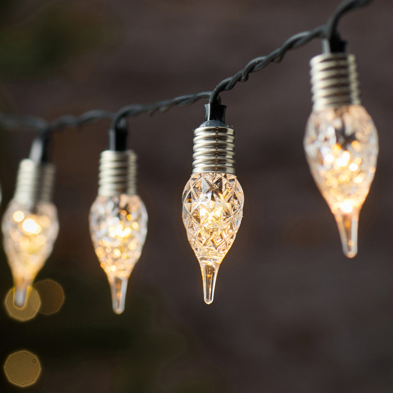 Vintage Pear Drop LED Twinkle Effect String Lights