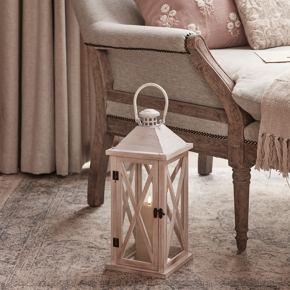 Folkestone Wooden Lantern with TruGlow® Candle