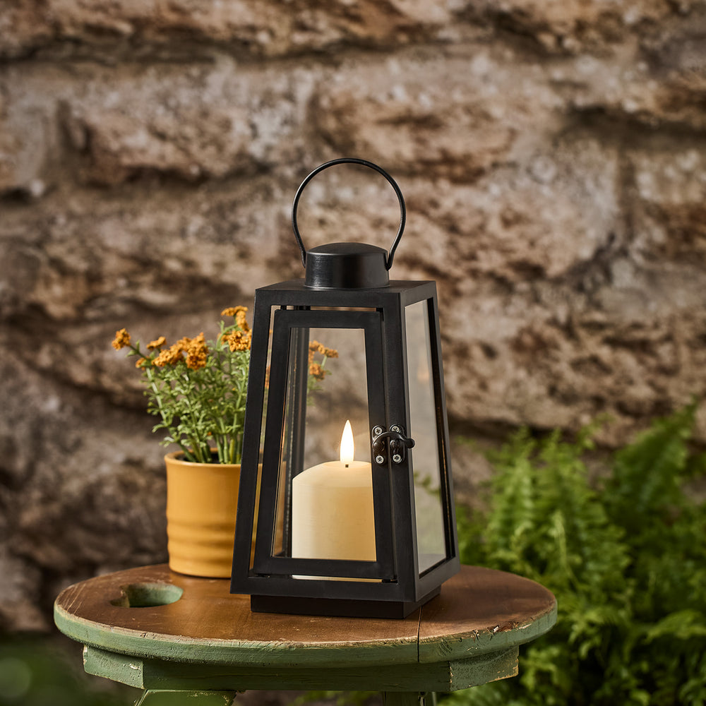 Regular Capri Black Lantern with TruGlow® LED Candle