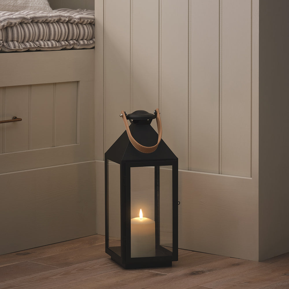 Brixham Regular Leather Handle Lantern with TruGlow®Candle