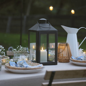 Seaton Large Lantern with TruGlow® Candle With Remote Control