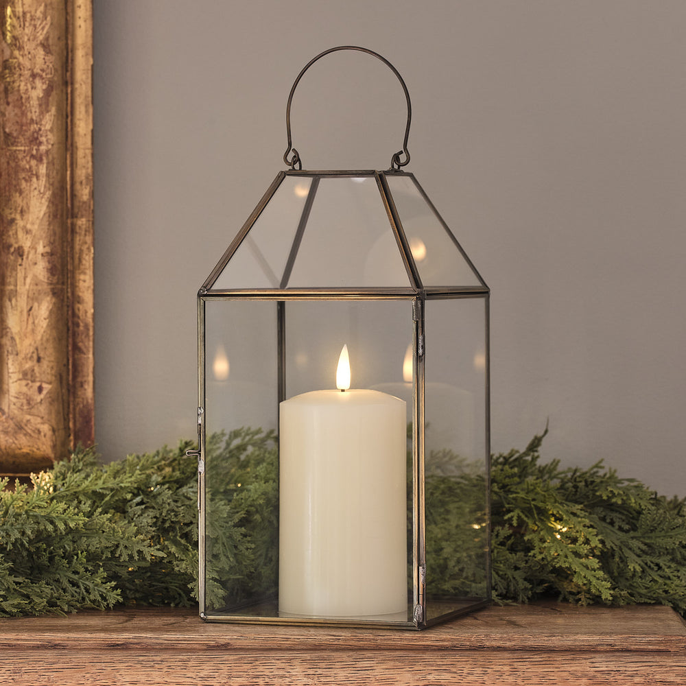 Large Vicarage Gold Lantern with TruGlow® Candle