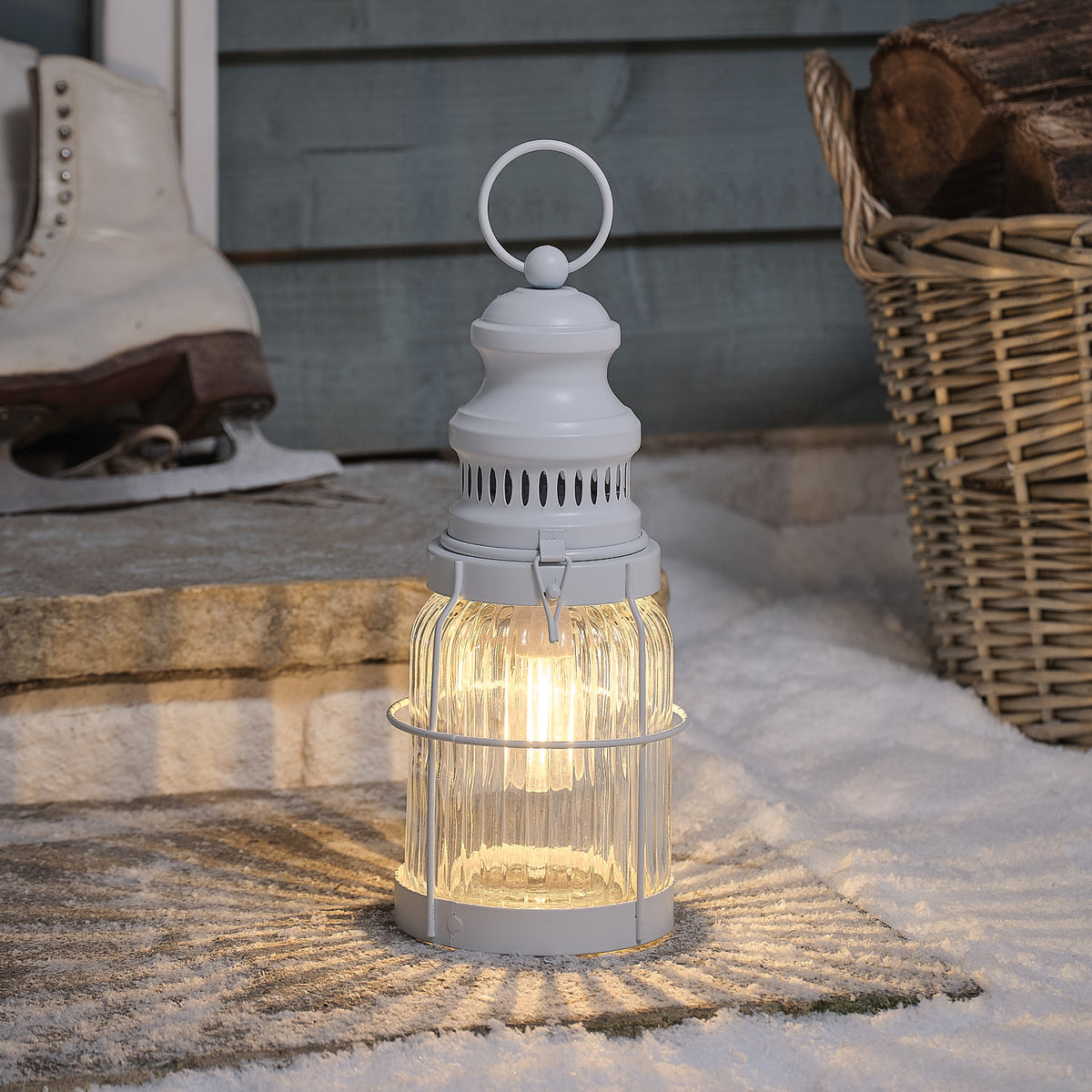 Alaska Storm Rechargeable Outdoor Filament Lantern