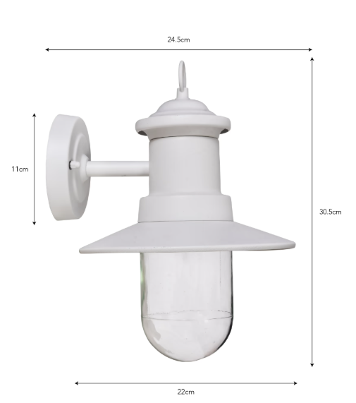 Garden Trading White Ships Outdoor Wall Light