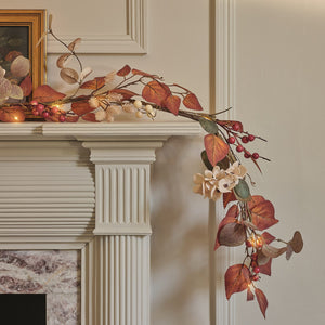 1.5m Pre Lit Berry Harvest Autumn Garland