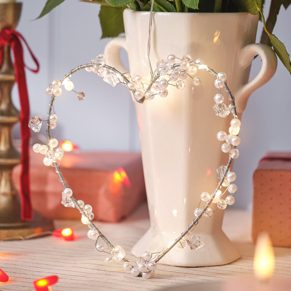 Warm White Micro Light Heart Wreath