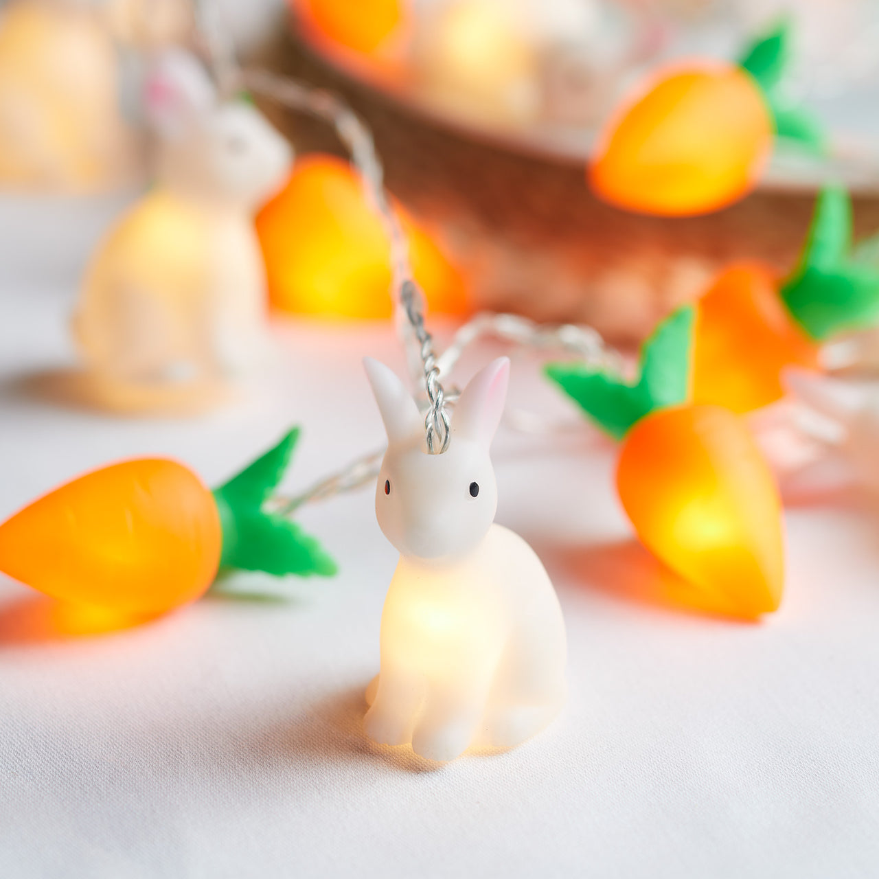 20 Bunny & Carrot Easter Fairy Lights
