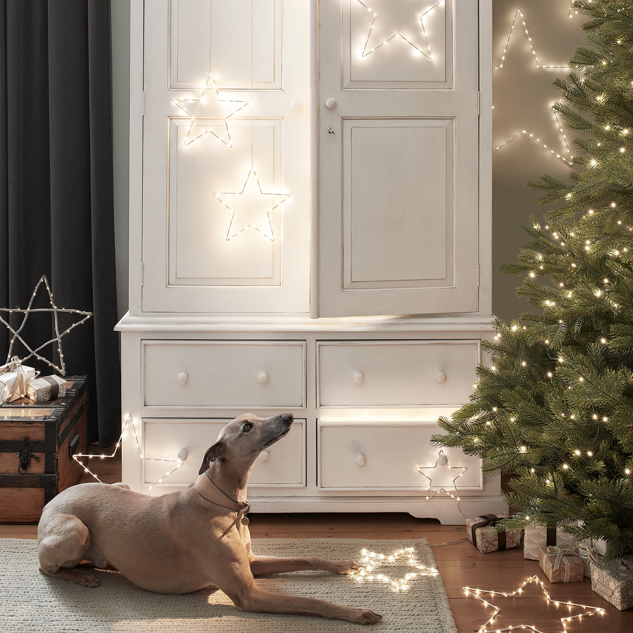 15cm Gold Osby Star Light Duo UK - Main Image