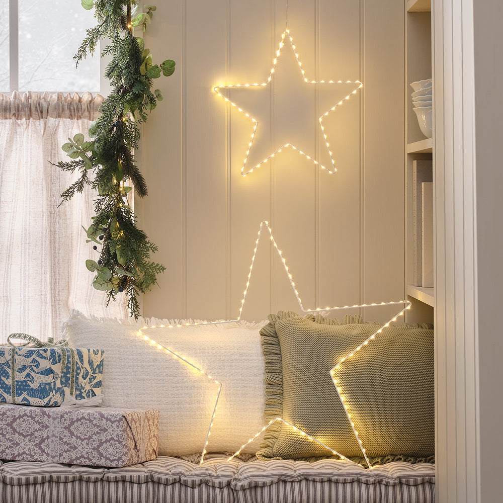 Set of 2 Dual Colour LED Osby Star Silhouettes