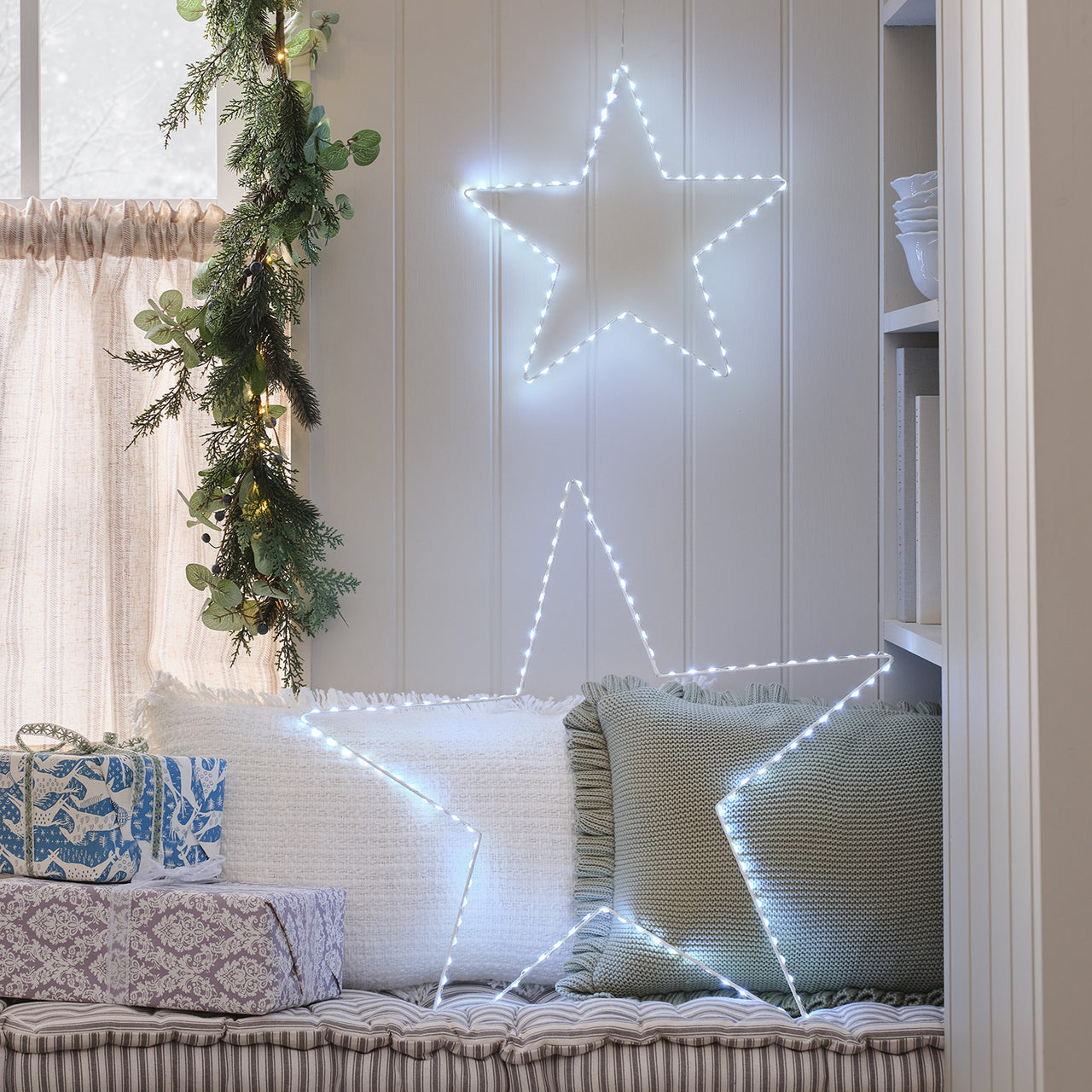 Set of 2 Dual Colour LED Osby Star Silhouettes