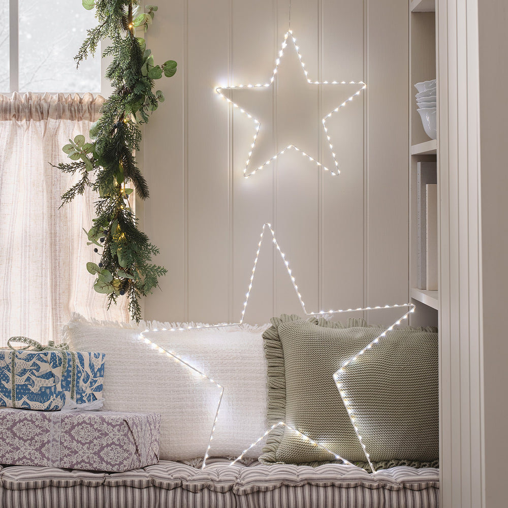 Set of 2 Dual Colour LED Osby Star Silhouettes