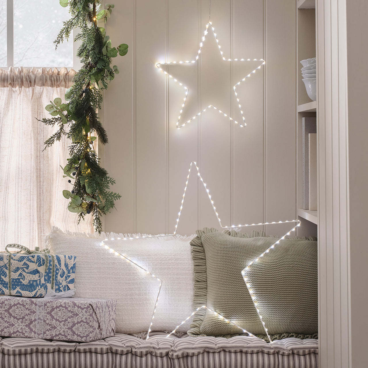 Set of 2 Dual Colour LED Osby Star Silhouettes