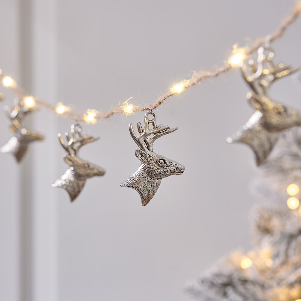 Stag’s Head Micro LED Christmas Garland
