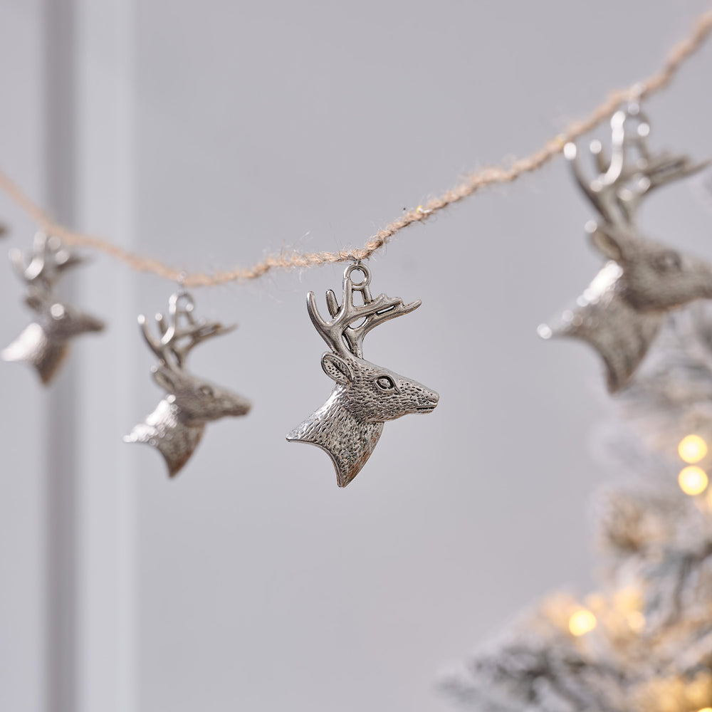 Stag’s Head Micro LED Christmas Garland