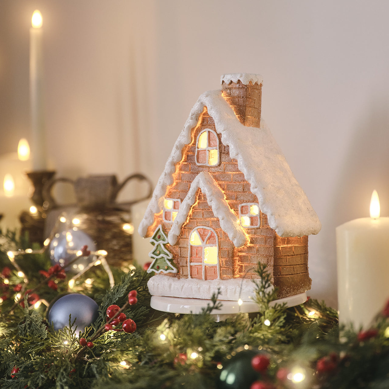 Light Up Gingerbread House Christmas Decoration