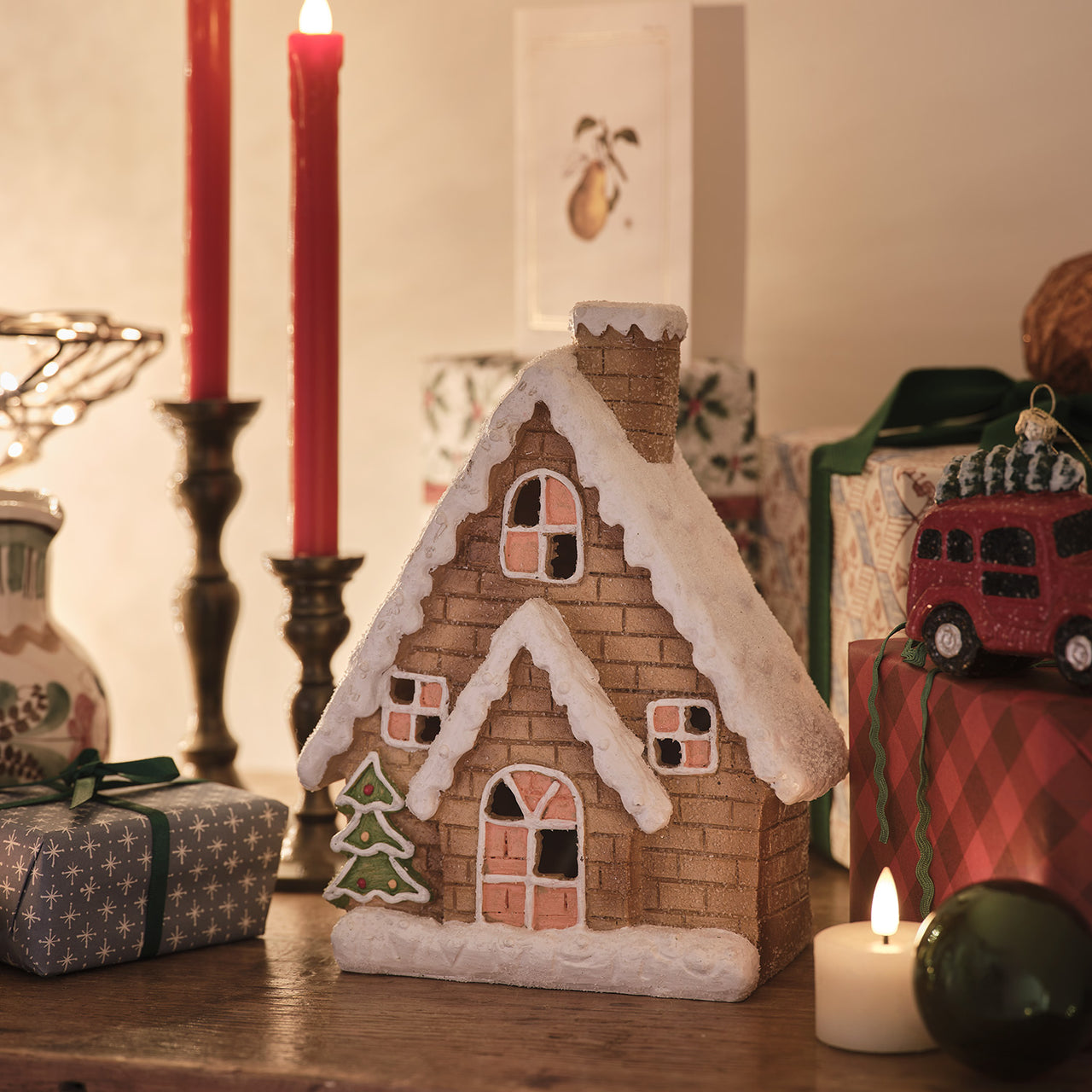 Light Up Gingerbread House Christmas Decoration