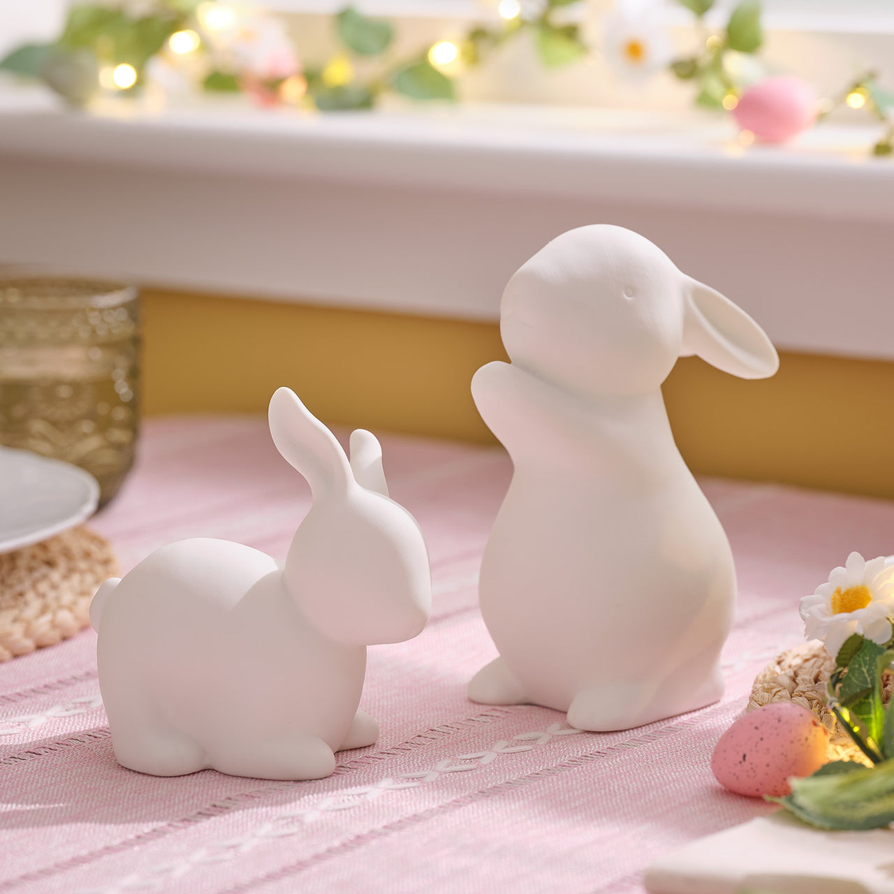 Happy & Hoppy 2 Porcelain Bunny Decorations