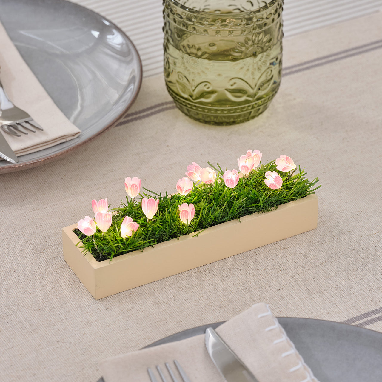 Pink Flower LED Battery Table Top Decoration