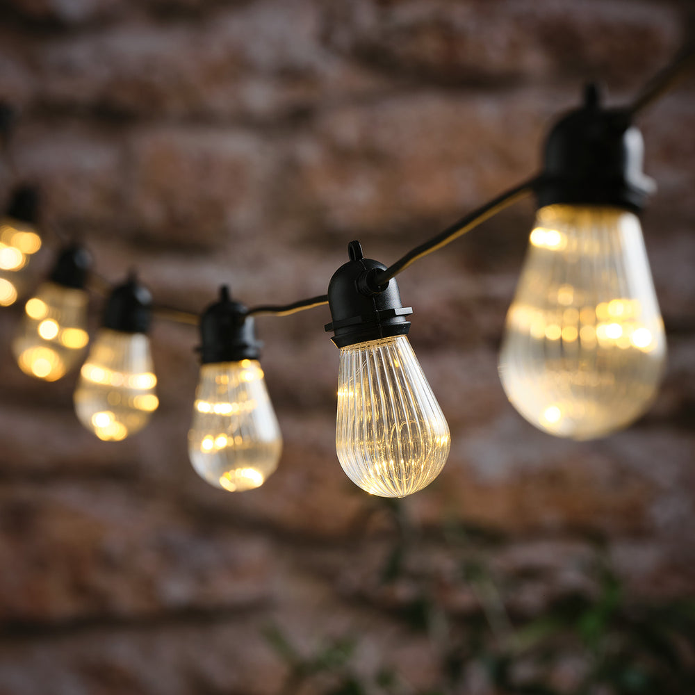 10 Fluted Outdoor Battery Micro Festoon Lights